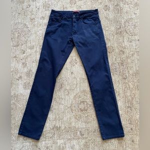 Zara Man Dark Blue Straight Leg Khaki Pants, Size 34
